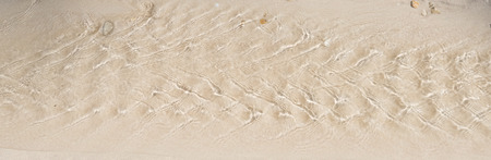 sandy beach and calm blue sea surf tideの写真素材