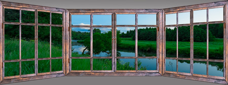 view from the window night landscape largeの写真素材