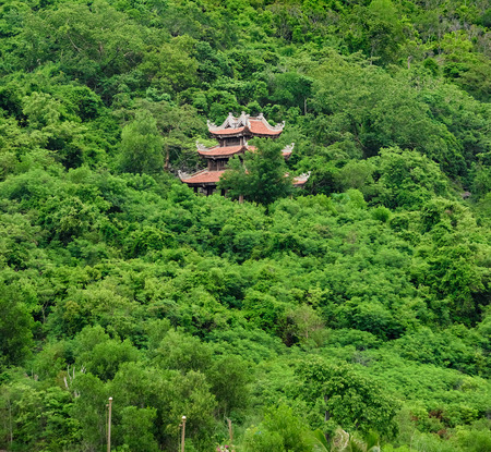 Vietnamese temple for national heroes with gravestone. In the South of Vietnamの写真素材