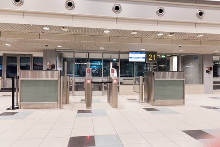 Moscow. Domodedovo. 07. February 2020. Domodedovo Airport International Departure Departure Area. Aircraft Waiting Roomのeditorial素材
