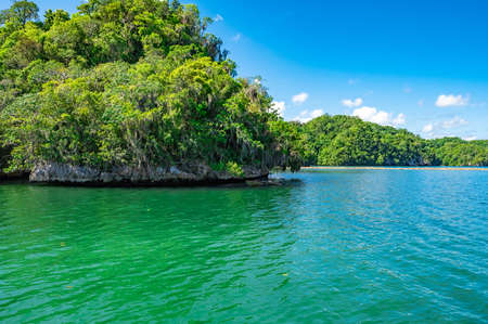 uninhabited bird nesting islands in the preserve of the Dominican Republicの写真素材