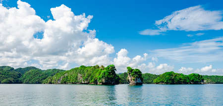 uninhabited bird nesting islands in the preserve of the Dominican Republicの写真素材