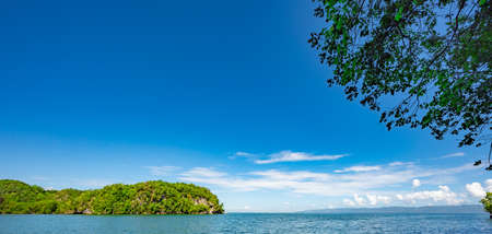 uninhabited bird nesting islands in the preserve of the Dominican Republicの写真素材