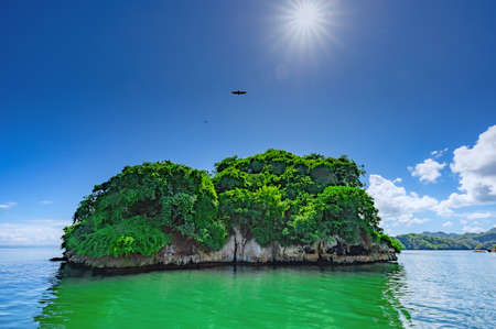 uninhabited bird nesting islands in the preserve of the Dominican Republicの写真素材