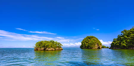 uninhabited bird nesting islands in the preserve of the Dominican Republicの写真素材