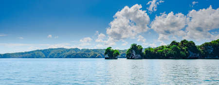 uninhabited bird nesting islands in the preserve of the Dominican Republicの写真素材