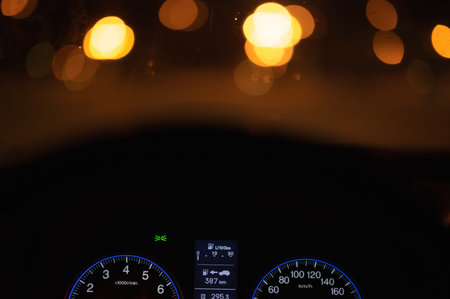 speedometer on the dashboard of a car to glow in the dark at night