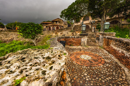Altos de Chavon. city of artists Village in the Dominican Republicの写真素材