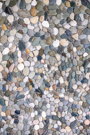 Abstract background small stones Beach rocks Texture material nature,