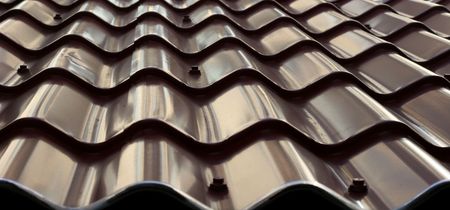 Metal tile roof useful for background or patternの写真素材