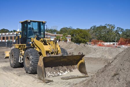 Heavy Construction Equipment with gravel and sandの写真素材