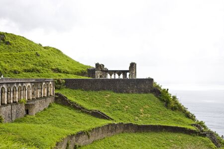 Part of an old fortress in the tropicsの写真素材