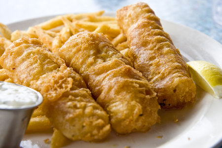 Fish and Chips with french fries and tartar sauce
