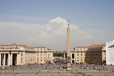 St Peters Square in Vatican City in Romeの写真素材