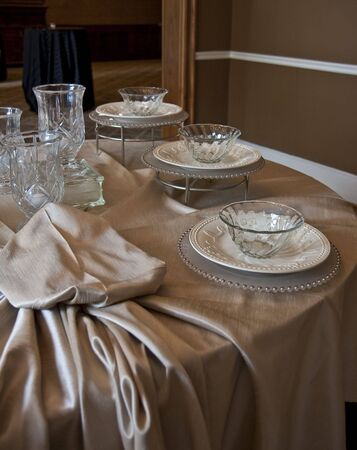 A formal entry hall set for a reception or a partyの写真素材
