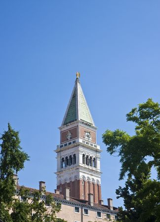 An Old Tower in Europe with skyの写真素材