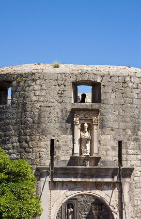 Ancient Walls around the old town of Dubrovnik Croatiaの写真素材