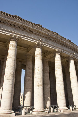 Columns in St Peters Square in the Vatican