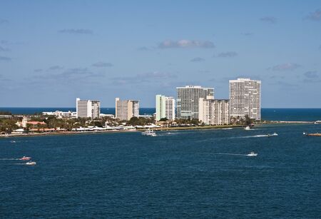 Coast of Florida from Port Evergladesの写真素材