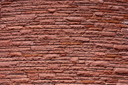A red rock wall for textures and backgroundsの写真素材