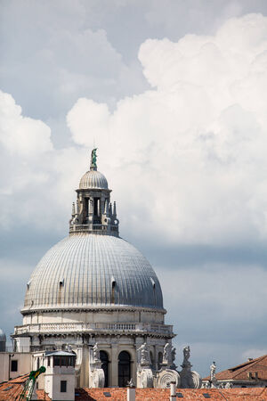 Domes on Church in Venice, Italyの写真素材