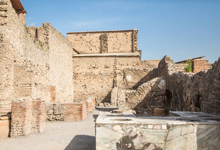 Cooking area of an ancient home in Pompeiiの写真素材