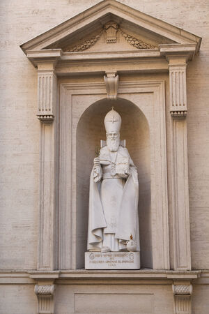 Statue of former Pope, Saint Gregorius in Saint Petersの写真素材