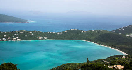 Aqua colored water in Megan's Bay on St Thomasの写真素材