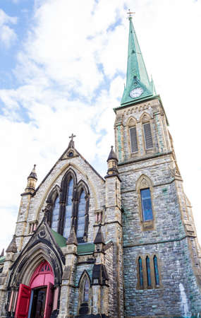 An old stone church in St John, Canadaの写真素材