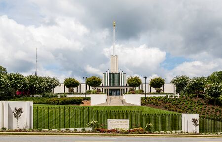 Modern Mormon Church in Atlantaの写真素材