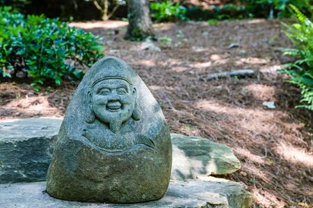 Beautiful landscaping in a lush, green public gardenの写真素材