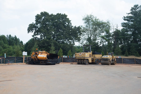 Paving Equipment on New Road Construction