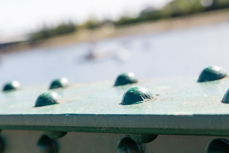 Texture on Green Steel Plate