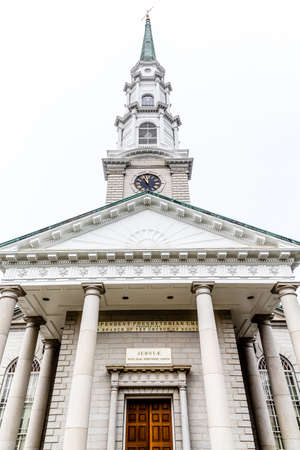 Old Presbyterian Church in Savannahの写真素材