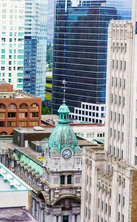 Buildings in downtown Vancouver, British Columbia, Canadaの写真素材