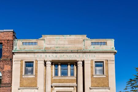 Old Bank Building in Charlloteville Canadaの写真素材