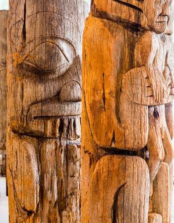 Ancient Inuit Totem in Alaskaの写真素材