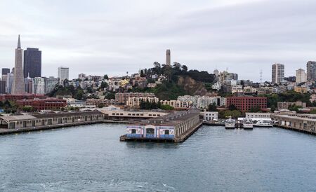 View of San Francisco Skyline with famous towersの写真素材
