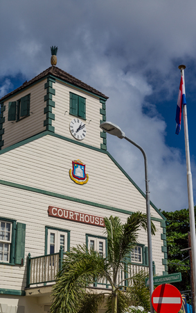 Philipsburg Courthouse on St Maartenの写真素材