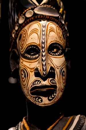 Tribal masks from Papau New Guineaの写真素材