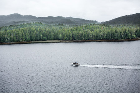 Small Fishing Boat in Alaskan Wilderness