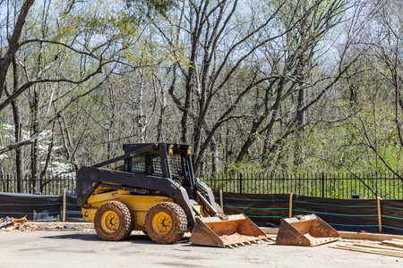 Front End Loader at Silt Fence on construction site