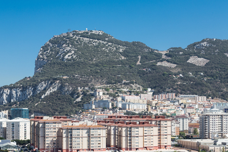 View of Gibraltar from the Seaの写真素材