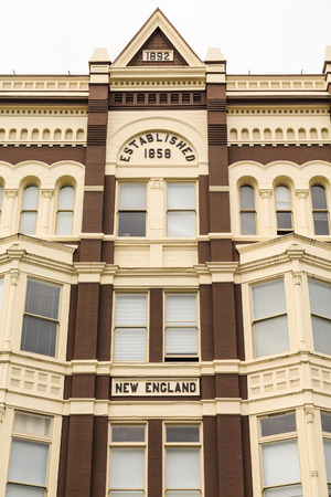 Old Brick and Plaster Building in Victoria British Columbiaの写真素材