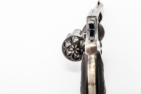 Details of a 1929 38 Caliber Police Special Revolverの写真素材
