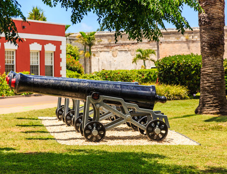 Old Iron cannons at the Naval Dockyward in Bermuda