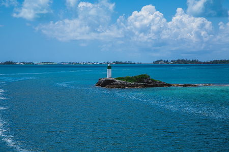 Beacon in Bay of Bermudaの写真素材
