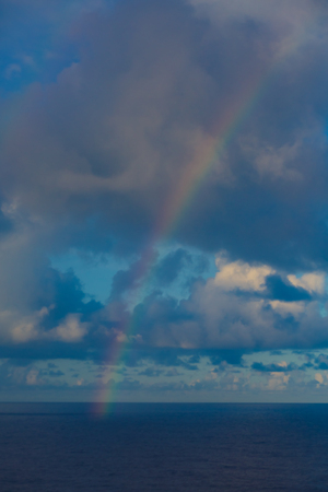 Rainbow over Oceanの写真素材