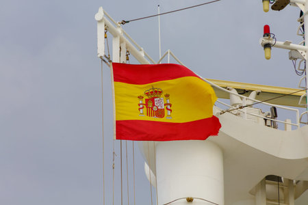 Spanish Flag on Cruise Ship