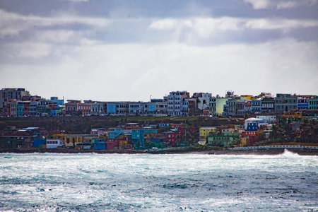 Colorful Village on Coast of San Juan
